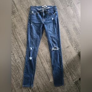 KanCan Dark Blue Distressed Skinny Jeans